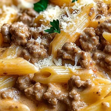 Creamy Beef and Penne Pasta Bake