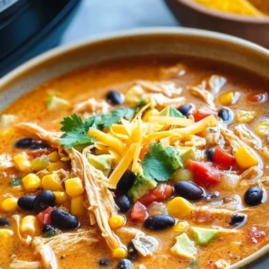 Slow Cooker Savory Chicken Tortilla Soup