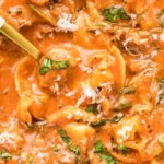 Savory Turkey Sausage and Cheese Tortellini Soup