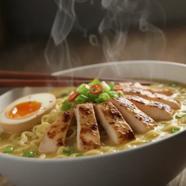 Creamy Garlic Chicken Ramen