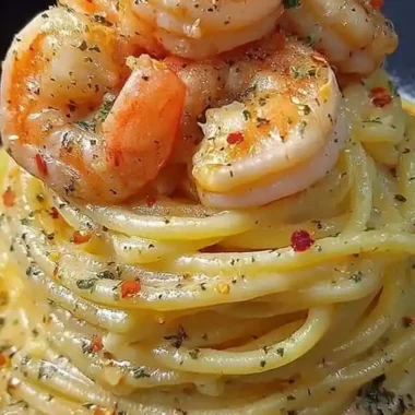 Creamy Garlic Shrimp Linguine