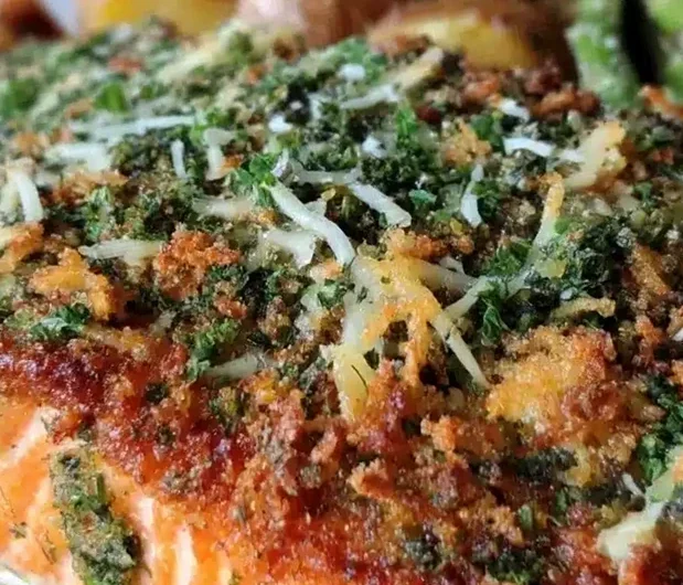 Crispy Herb-Crusted Salmon with Lemon Dill Sauce