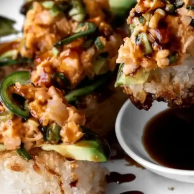 Crispy Rice with Spicy Shrimp Salad