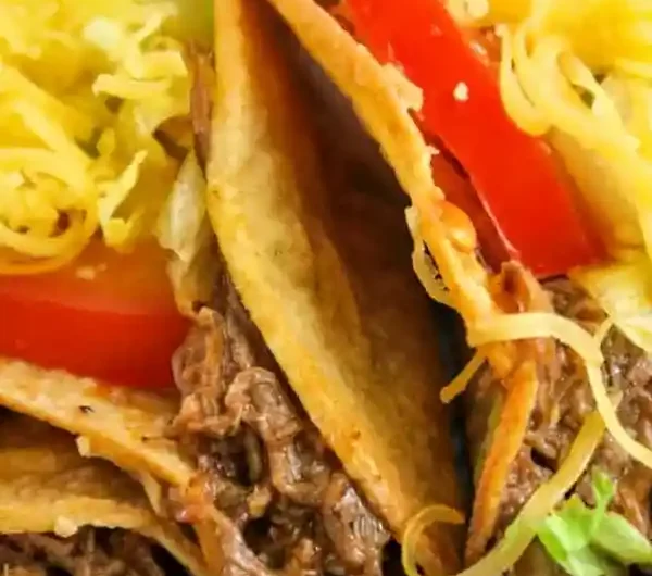 Crispy Shredded Beef Tacos {with Baked Taco Shells}