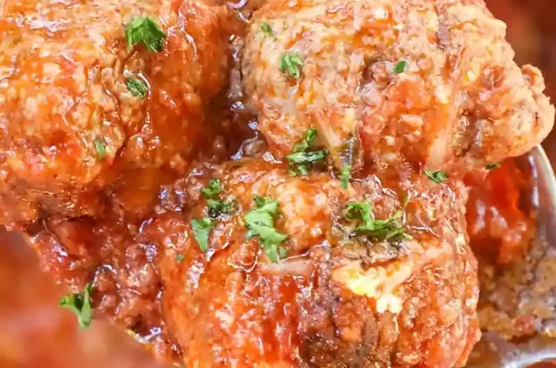 Slow Cooker Italian Beef Meatballs in Marinara