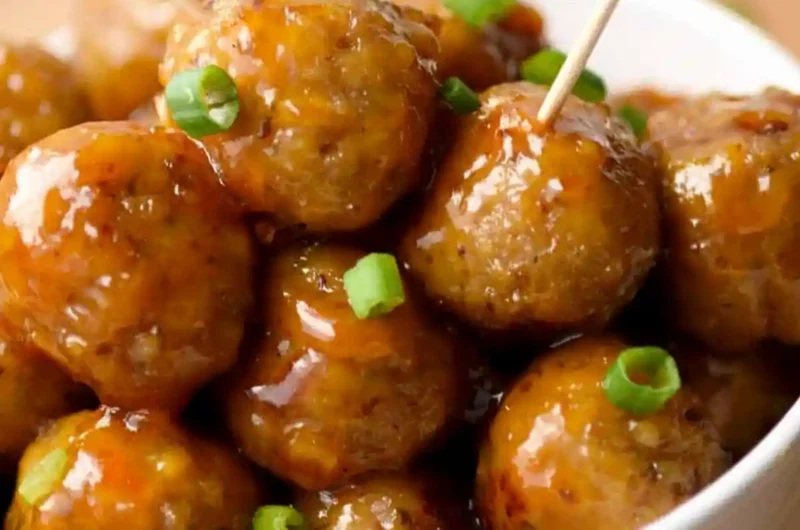 Crockpot Spicy Orange Marmalade Meatballs
