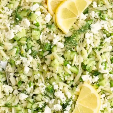 Zesty Lemon Cucumber Orzo Salad