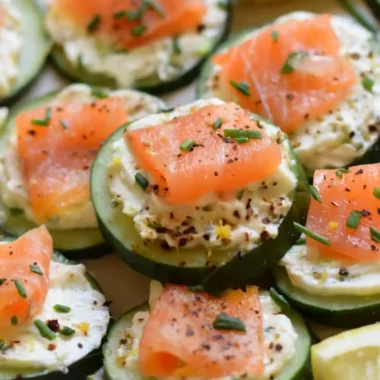 Cucumber Smoked Salmon Bites