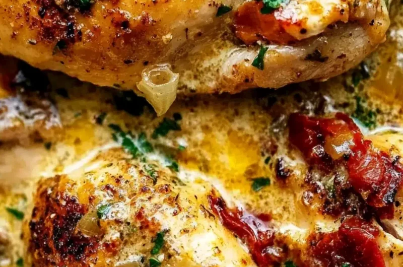 Slow Cooker Creamy Sun-Dried Tomato Chicken