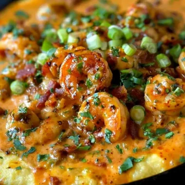 Creamy Smothered Shrimp and Grits