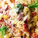 Zesty Rotini Pasta Salad with Broccoli and Peppers