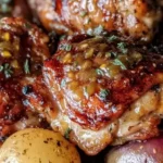 Crispy Honey Mustard Chicken Thighs Sheet Pan Dinner