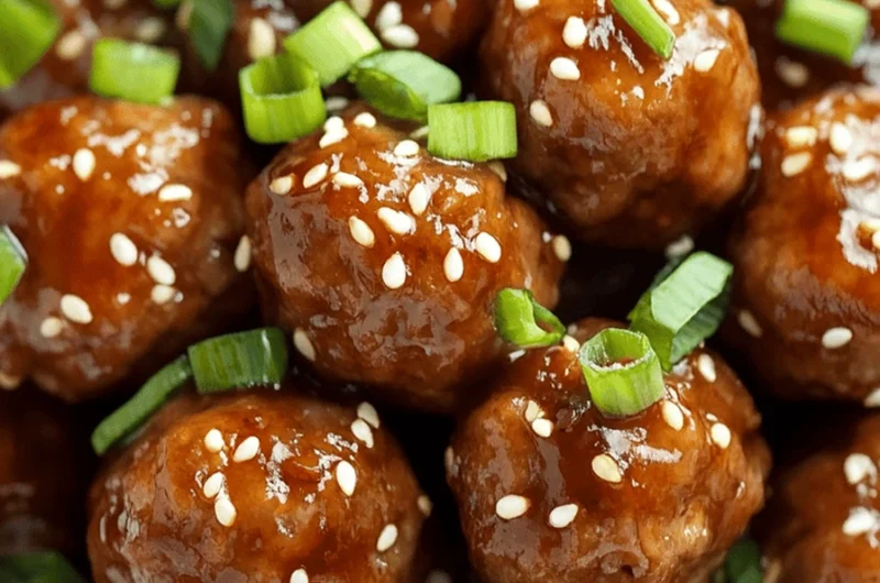 Slow Cooker Teriyaki Glazed Meatballs