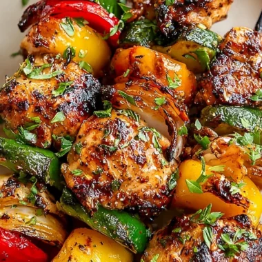 Zesty Grilled Chicken and Vegetable Kabobs