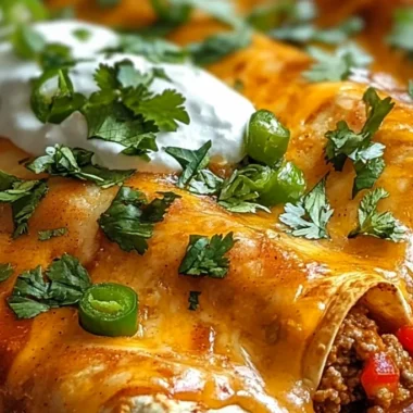 Quick and Cheesy Ground Beef Enchiladas