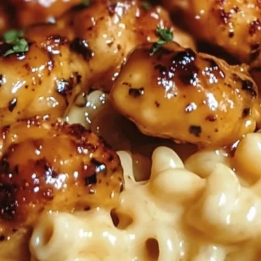 Sweet and Spicy Honey Pepper Chicken with Creamy Macaroni Cheese