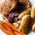 One-Tray Roasted Chicken Thighs and Root Vegetables