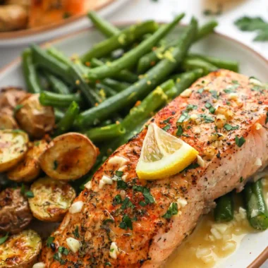 Pan-Seared Salmon with Zesty Lemon Dijon Glaze