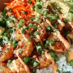 Garlic Shrimp Rice Bowls with Spicy Mayo