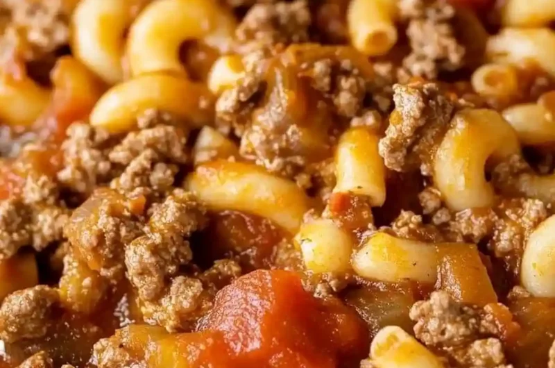 Hearty Old-Fashioned Goulash with Beef and Macaroni