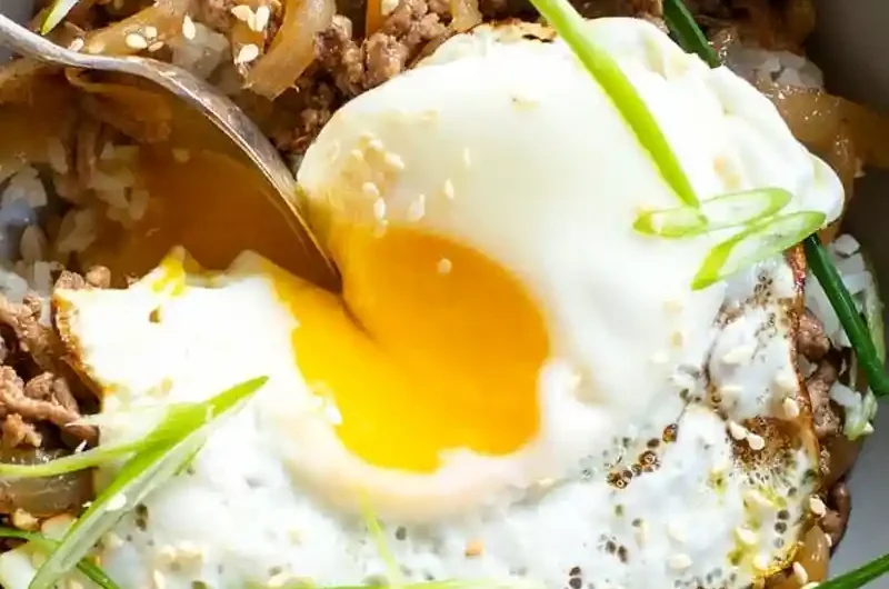 Ground Beef Gyudon Bowls