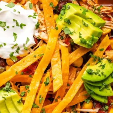 Healthy Slow Cooker Chicken Tortilla Soup