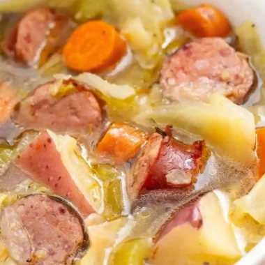Instant Pot Beef Kielbasa Cabbage and Potato Soup