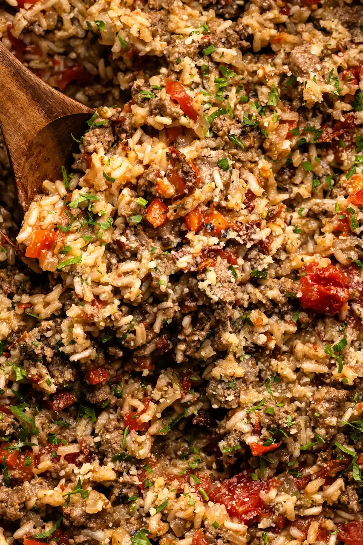 Italian Ground Beef and Rice Skillet