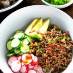 Savory Korean Ground Beef and Rice Bowls
