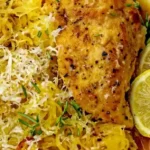 Braised Lemon Chicken with Spaghetti Squash