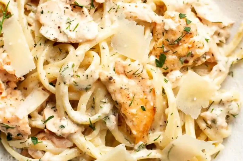 Creamy Lemon Dill Salmon Pasta