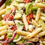 Lemon Herb Mediterranean Pasta Salad