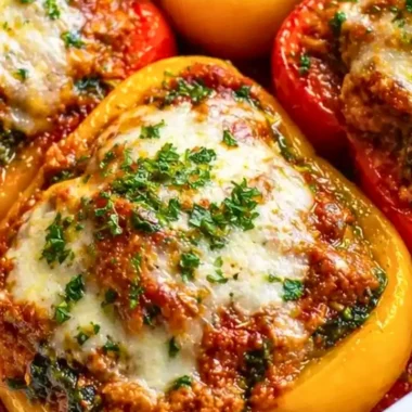 Low Carb Lasagna Stuffed Peppers