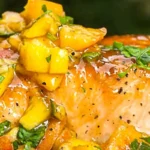 Maple Ginger Salmon with Peach Salsa