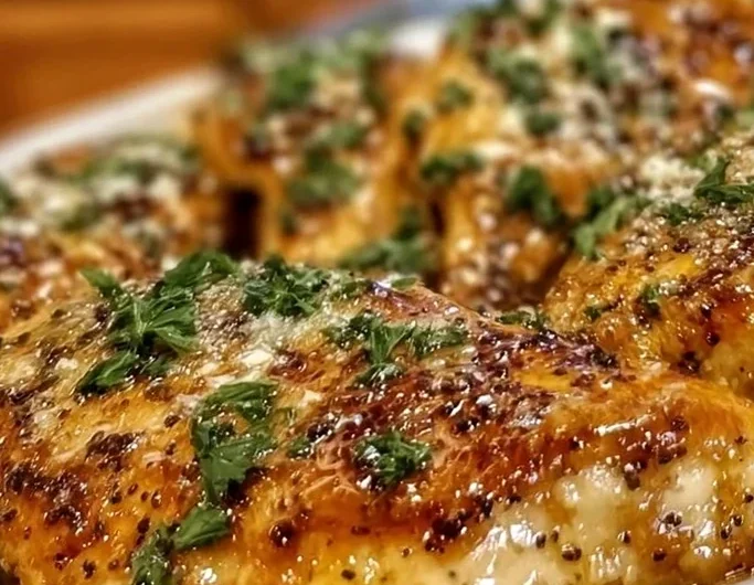 Tender Baked Chicken with Creamy Parmesan Topping