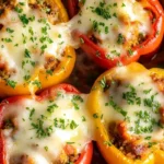 Hearty Beef and Rice Stuffed Bell Peppers