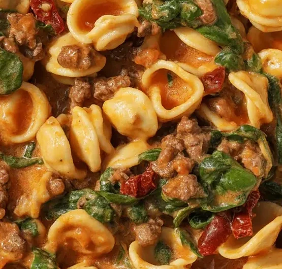 Creamy Ground Beef Pasta with Sun-Dried Tomatoes