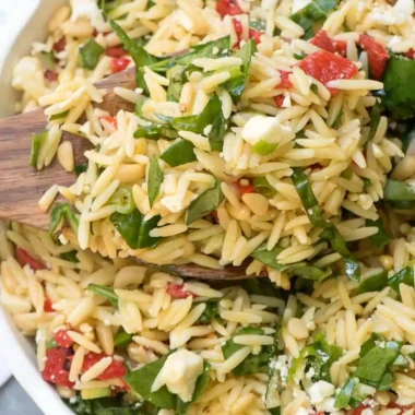 Orzo Salad with Spinach and Feta