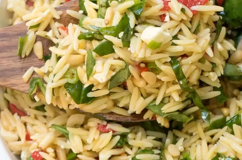 Orzo Salad with Spinach and Feta