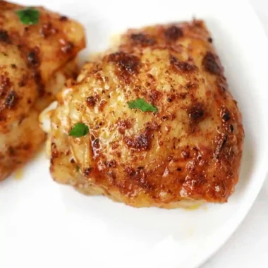 Crispy Oven Baked Bone-In Chicken Thighs