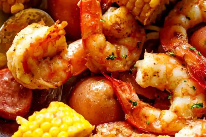 Garlic Butter Oven-Baked Shrimp Boil