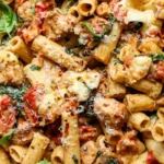 Creamy Pesto Chicken Pasta Bake