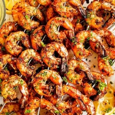 Easy Grilled Shrimp with Lemon Parsley Butter