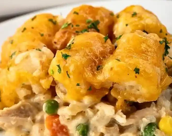 Quick and Easy Tater Tots Chicken Pot Pie