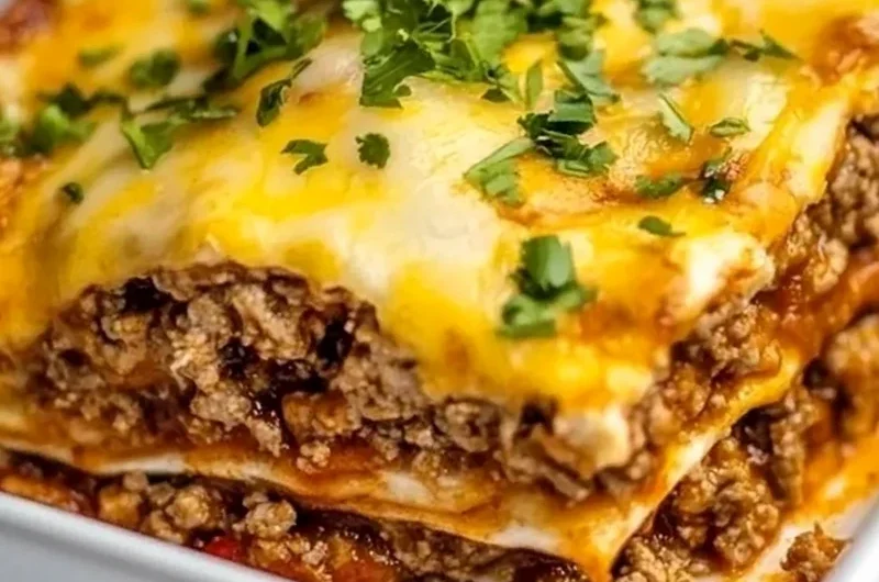Simple Beef Enchilada Casserole