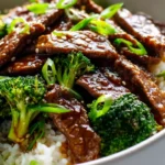 Sticky Honey Garlic Beef and Broccoli Bowl