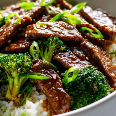 Sticky Honey Garlic Beef and Broccoli Bowl