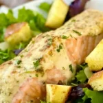 Creamy Roasted Salmon with Caesar-Inspired Topping