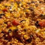 One-Pan Cheesy Taco Rice