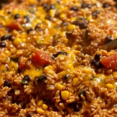 One-Pan Cheesy Taco Rice